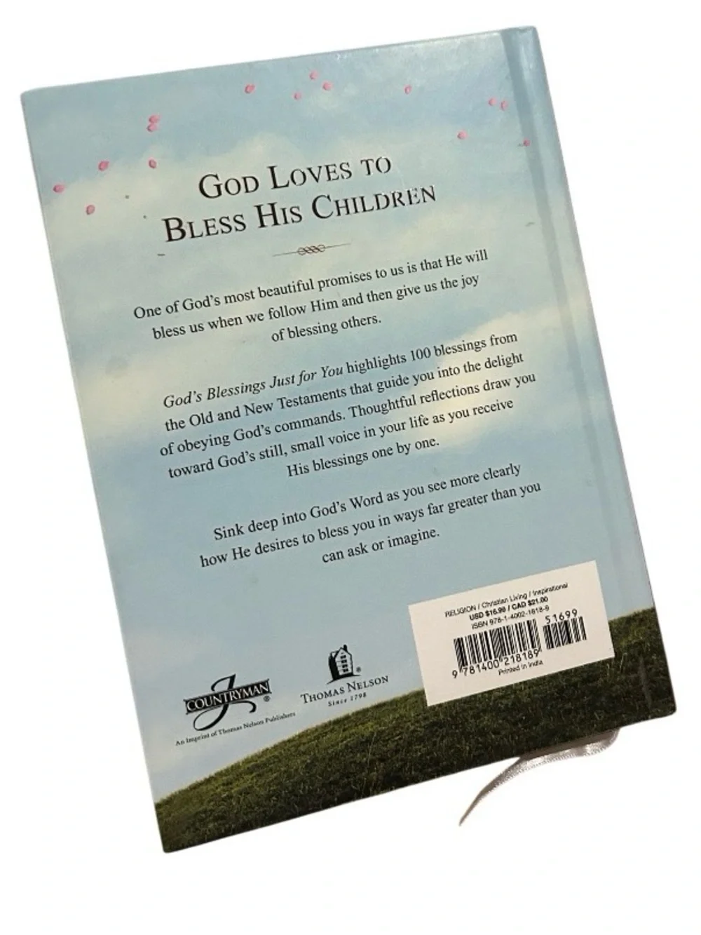 God's Blessings Just for You Devotional Notebook - Pink Tree